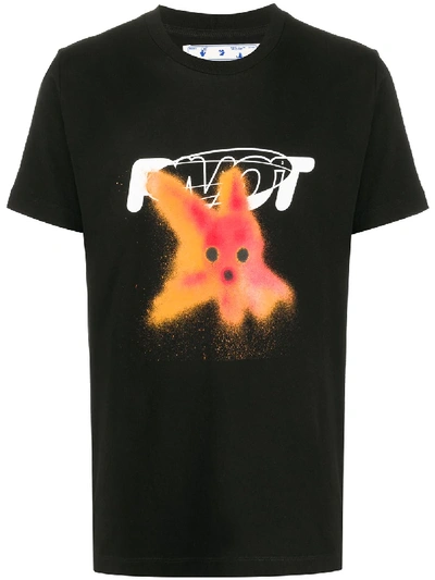 Shop Off-white Pivot Fish Printed T-shirt In Black