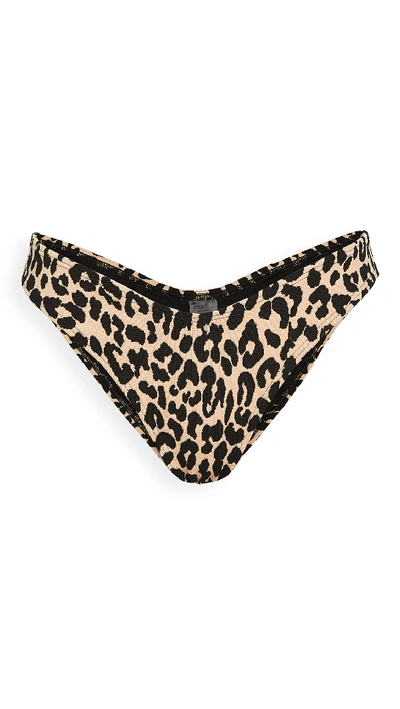 Shop Montce Lulu Bikini Bottoms In Leopard