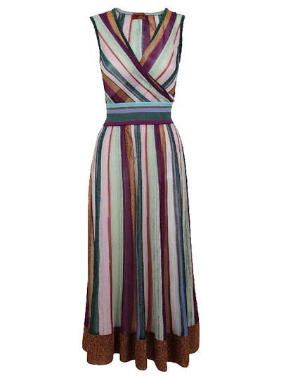 Shop Missoni Sleeveless Dress In Multicolor