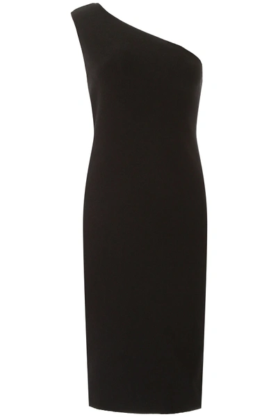 Shop Bottega Veneta One-shoulder Dress In Nero Nero (black)