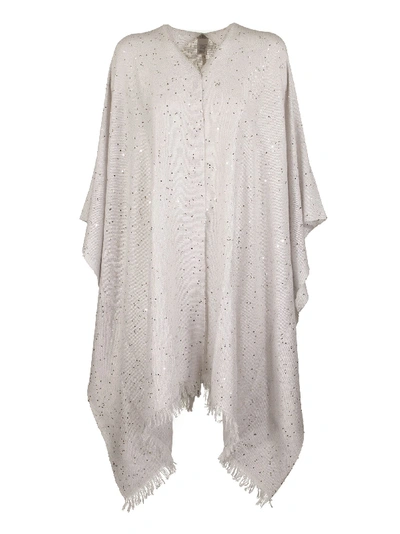 Shop Brunello Cucinelli Poncho In Cashmere And Silk