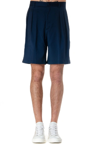 Shop Low Brand Dark Blue Cotton Shorts
