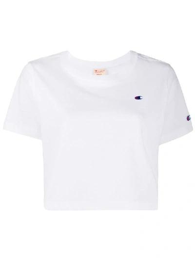 Shop Champion Embroidered Logo T-shirt In White