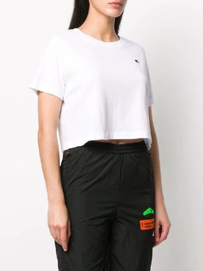 Shop Champion Embroidered Logo T-shirt In White