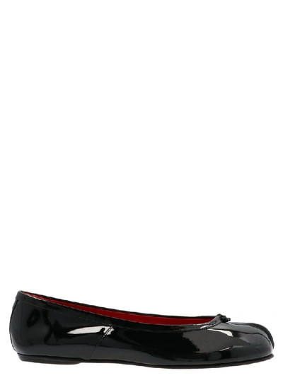 Shop Maison Margiela Women's Black Leather Flats