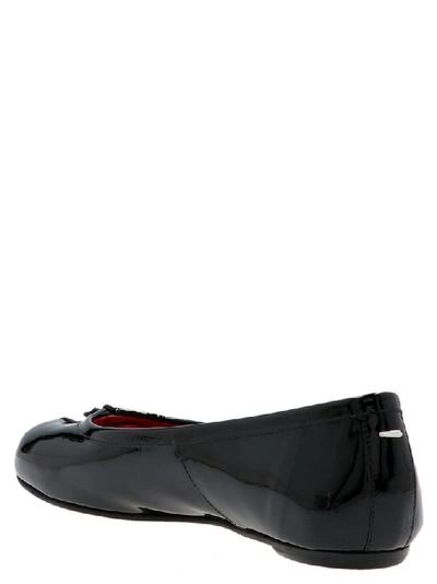 Shop Maison Margiela Women's Black Leather Flats