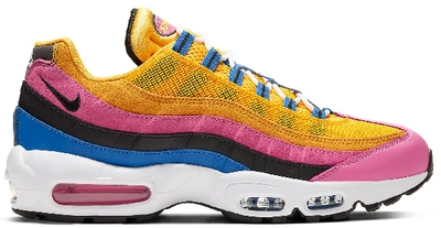 Pre-owned Nike Air Max 95 Multicolor Suede In Yellow/blue-pink | ModeSens