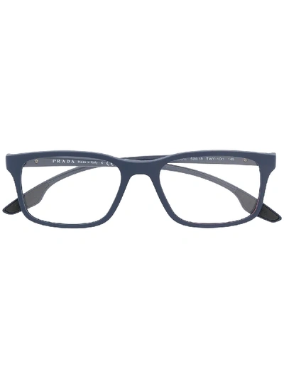 Shop Prada Ps01lv Square-frame Glasses In Blue