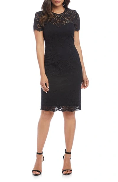 Shop Karen Kane Paris Lace Cocktail Dress In Black W/ Black