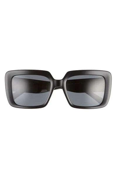Shop Versace 54mm Square Sunglasses In Black/ Grey Solid