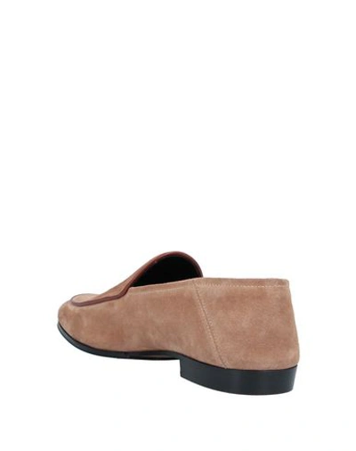 Shop Balmain Loafers In Sand