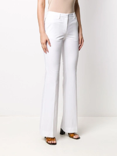 Shop Brag-wette Mid-rise Flared Trousers In White