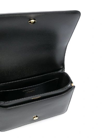 Shop Saint Laurent Le 61 Leather Saddle Bag In Black