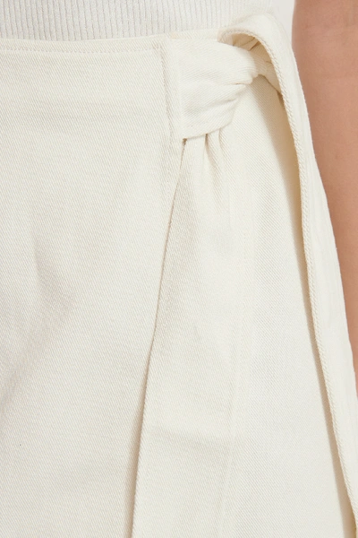Shop Erica Kvam X Na-kd Tie Belt Overlapped Mini Skirt - White