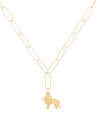 Shop Alighieri The Lion Of The Night Necklace In Gold