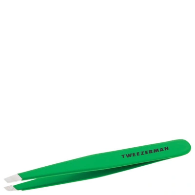 Shop Tweezerman Slant Tweezer - Green Apple