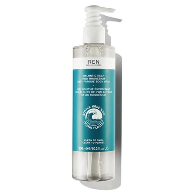 Shop Ren Clean Skincare Atlantic Kelp And Magnesium Anti-fatigue Body Wash 300ml - Ocean Plastic