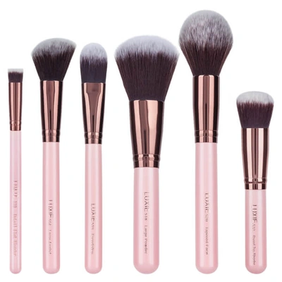 Shop Luxie Rose Gold Face Essential Brush Set (worth $110)