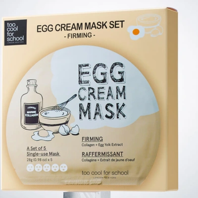 Shop Too Cool For School Egg Cream Firming Mask Set (5 Masks, Worth $40)