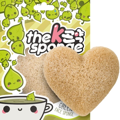 Shop The Konjac Sponge Company K-sponge Heart Sponge - Green Tea 12g