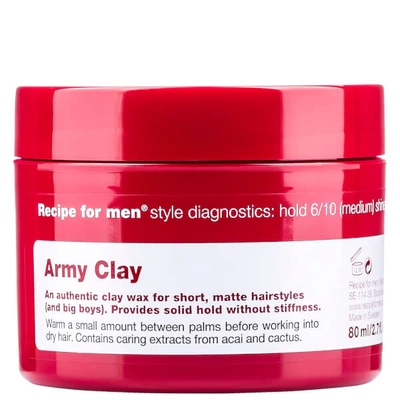 Shop Recipe For Men Army Clay Wax 80ml