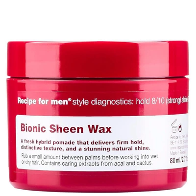 Shop Recipe For Men Bionic Sheen Wax 80ml