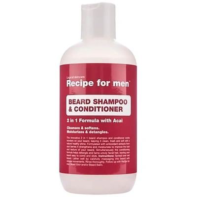 Shop Recipe For Men Beard Shampoo And Conditioner 250ml