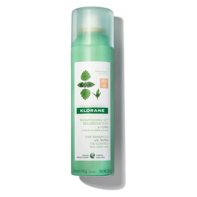Shop Klorane Purifying Tinted Dry Shampoo With Nettle For Oily Brown-dark Hair 150ml