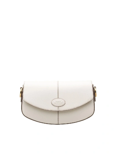 Shop Tod's Leather C-bag Mini In White