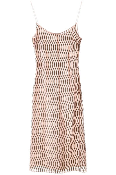 Shop Marco De Vincenzo Wave Print Dress In Tearose Black Gold (pink)