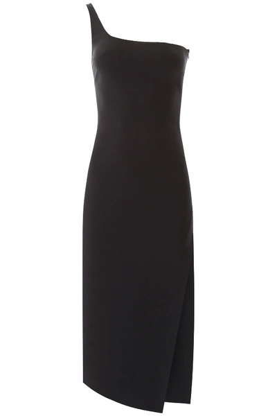Shop Coperni One-shoulder Midi Dress In Noir (black)