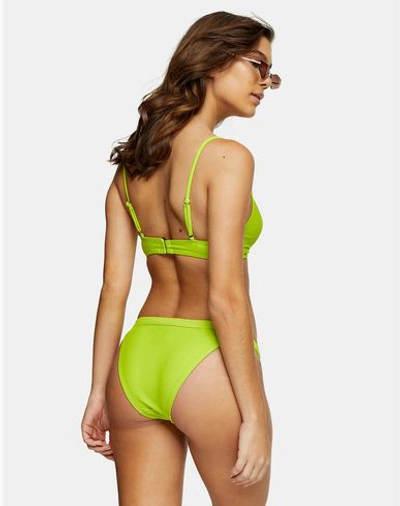 Shop Topshop Bikini Bottoms In Acid Green