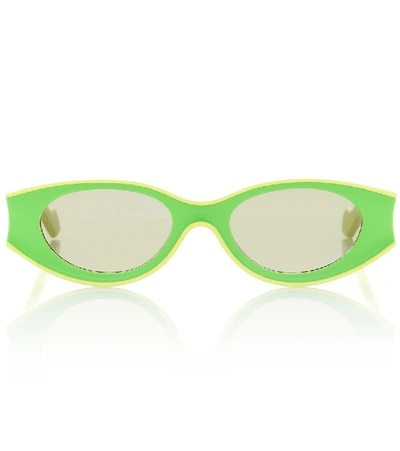 Shop Loewe Paula's Ibiza Acetate Sunglasses In Green