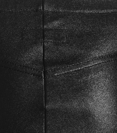 Stouls Maria Rosa Cropped Leather Trousers In Black
