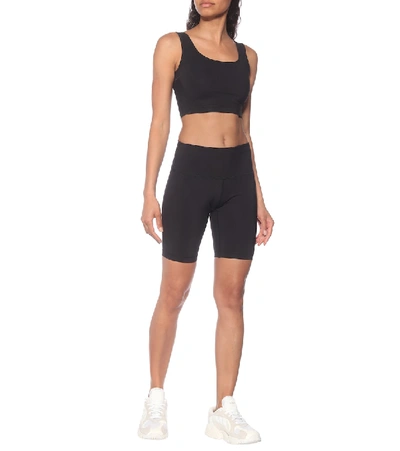 Wardrobe.nyc Release 02 Scoop-neck Jersey Cropped Top In Black