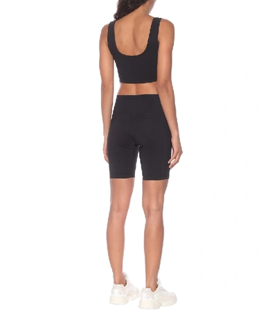 Wardrobe.nyc Release 02 Scoop-neck Jersey Cropped Top In Black