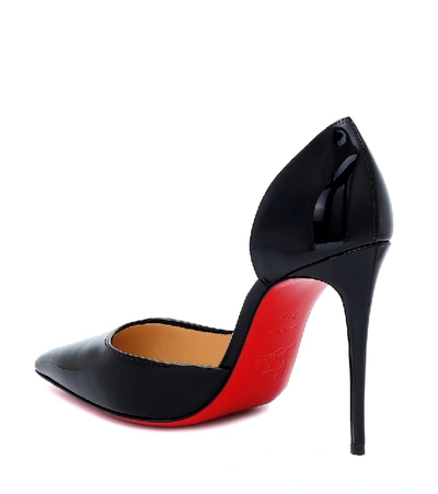 Shop Christian Louboutin Iriza 100 Patent-leather Pumps In Black