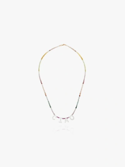 Roxanne First Multicoloured Ciao Beaded Sapphire Necklace In Multicoloured