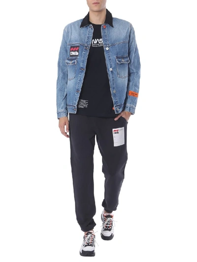 Shop Heron Preston Pocket Denim Jacket In Blue