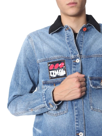 Shop Heron Preston Pocket Denim Jacket In Blue