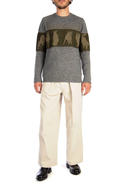 Shop Jw Anderson Knitted Sweater In Grey