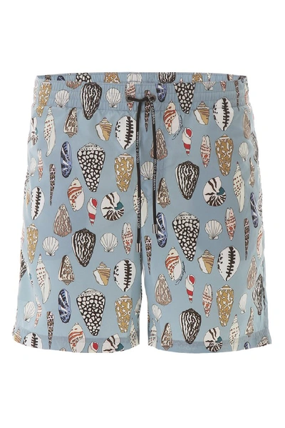 Shop Dolce & Gabbana Shell Print Swim Shorts In Multi