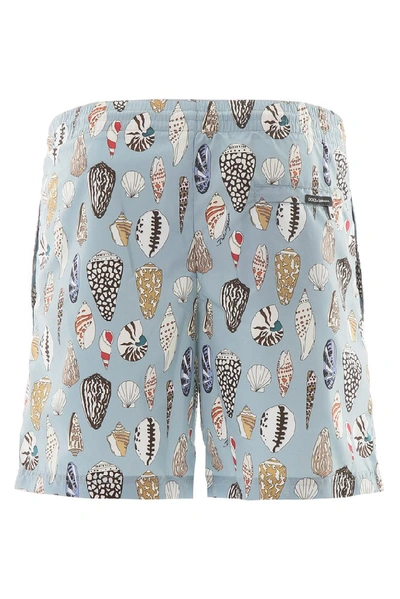 Shop Dolce & Gabbana Shell Print Swim Shorts In Multi
