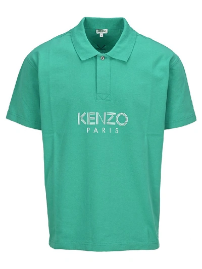 Shop Kenzo Logo Polo Shirt In Green