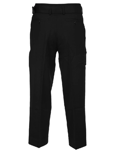 Shop Jw Anderson Belted Tapered Trousers In Black