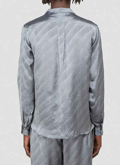 Shop Eytys Monogram Print Shirt In Grey