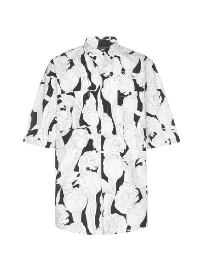 Shop Givenchy Oversized Floral Printed Shirt In Multi