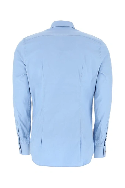 Shop Prada Classic Tailored Shirt In Blue