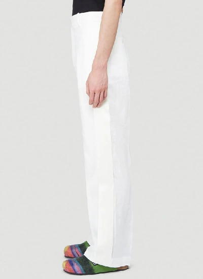 Shop Jw Anderson Wide Leg Pants In White