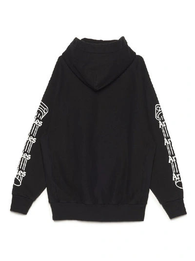 Shop Aries Logo Hoodie In Black